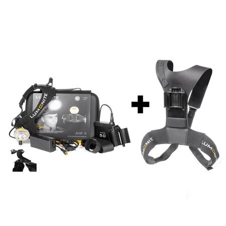 Cykelhjälmslampa LUMONITE® Air2 - 2489 lm / Laddbar, Grundpaket + Batterisele
