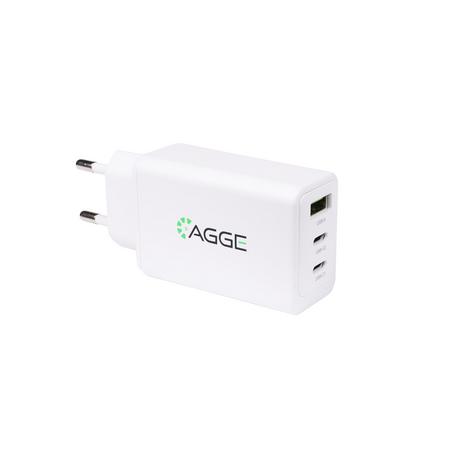 USB-laddare AGGE Triple Charger - 65W / 2 x USB-C + USB-A