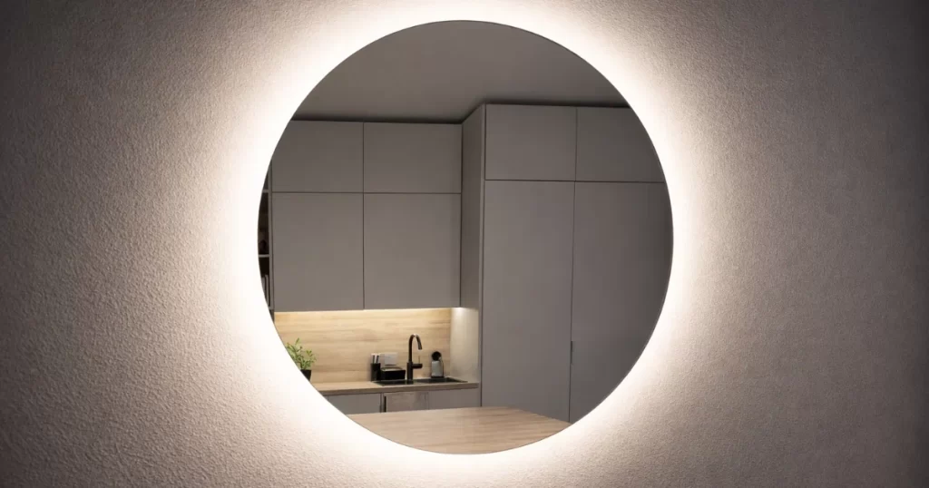 LED-spegel AGGE LED Mirror Round Backlight