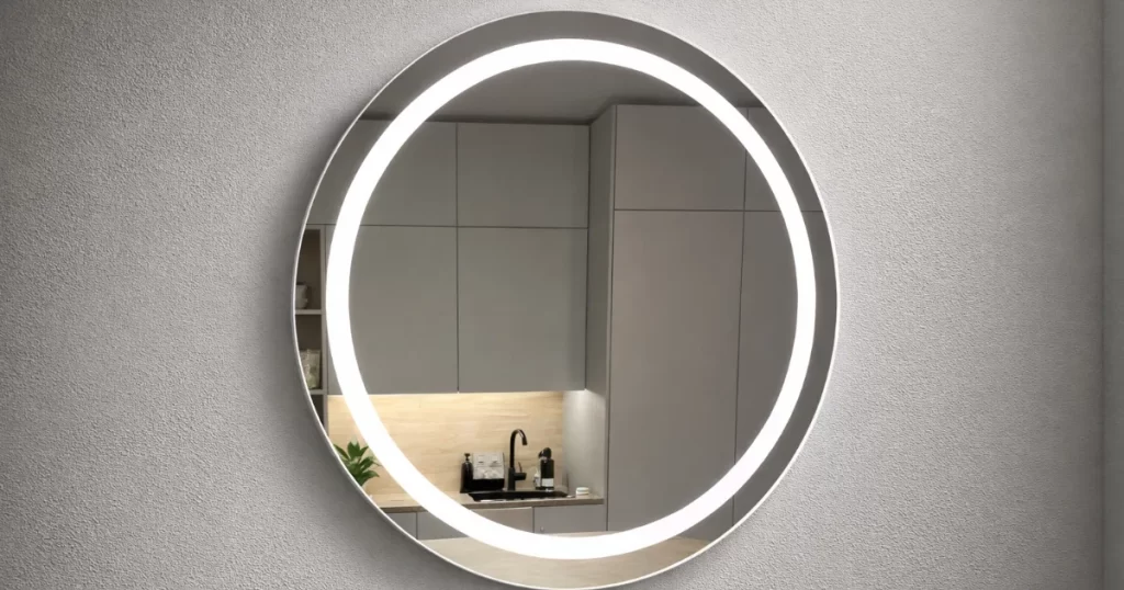 LED-spegel AGGE LED Mirror Round Frontlight