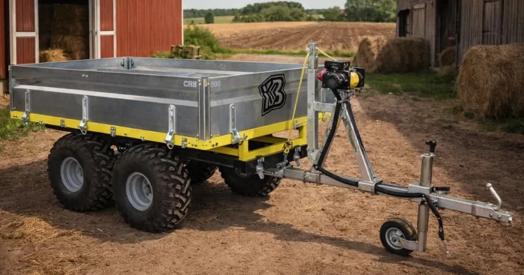 Test av Skogsvagn med låga sidor och vinsch