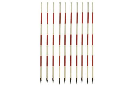 Markeringskäpp, Trä/Metall, 160 cm, 10 st