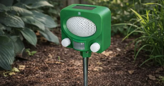 Test av Djurskrämma med solcellspanel och sensor