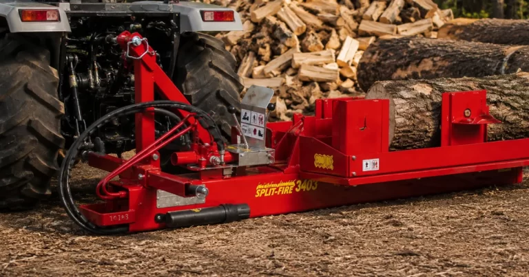 Test av Split-Fire Vedklyv för traktorhydraulik 20 ton