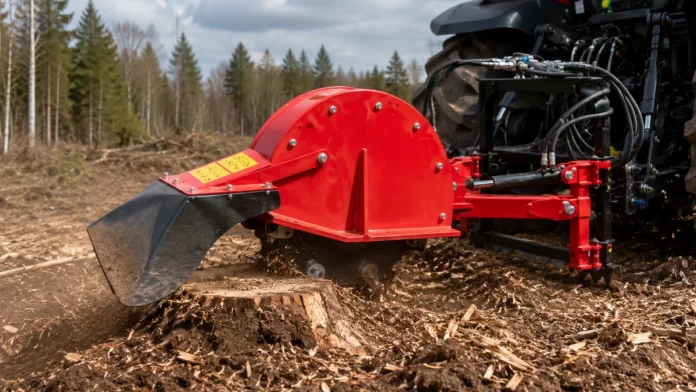 Test av Stubbfräs för traktor Roth