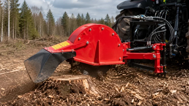 Test av Stubbfräs för traktor Roth