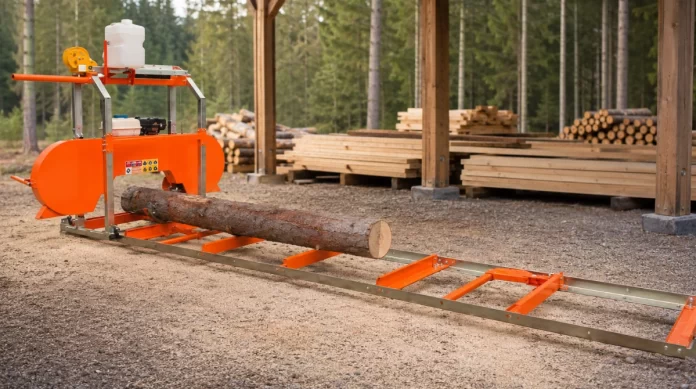 Test av Eminent bensindrivet sågverk - 18" med 3,6 m spårbredd
