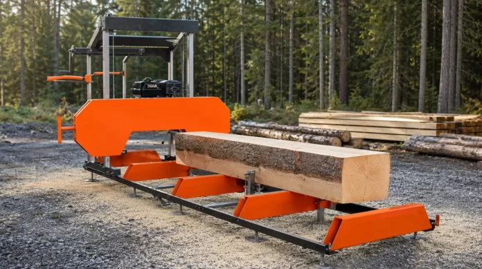 Test av Eminent bensindrivet sågverk - 26" med 4,0 m spårbredd