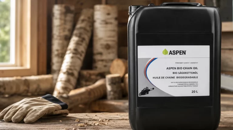 Test av Motorsågsolja Aspen 20 liter