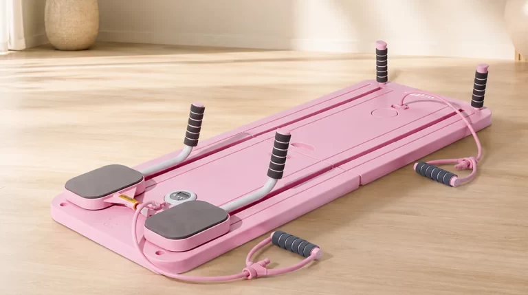 Test av React Pilates Reformer-maskin Rosa