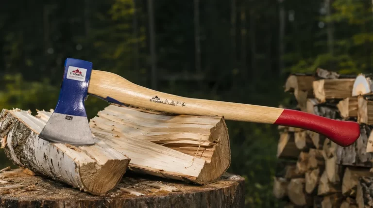 Test av STUBAI Skogsyxa Yxa med skyddshätta