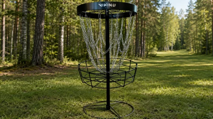 Test av Viking Discs Discover frisbeegolfkorg-set