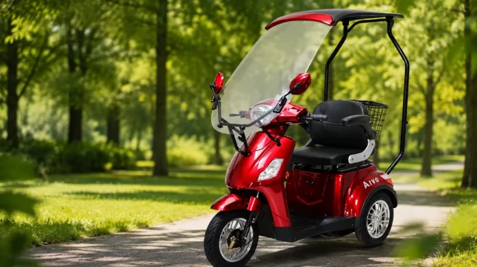 test-av-arvo-promenadscooter-med-tak-p500-rod Test av Arvo Promenadscooter med tak P500 Röd