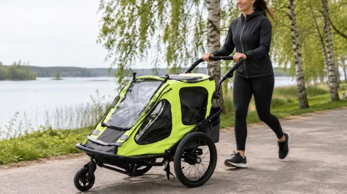 Test av Cykelvagn för 1-2 barn - Trekker Sport
