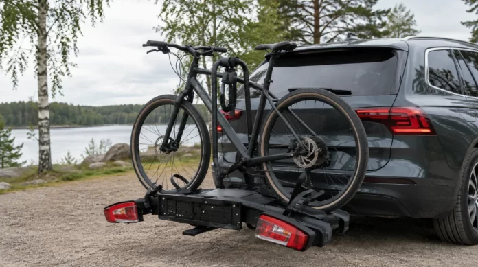 Test av Heed cykelhållare EF Pro hopfällbar för två elcyklar eller fatbikes