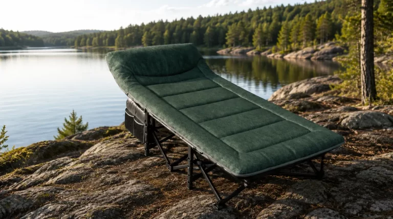 Test av Nordcore Tältsäng Premium Grön-190x68x40cm - max 200kg