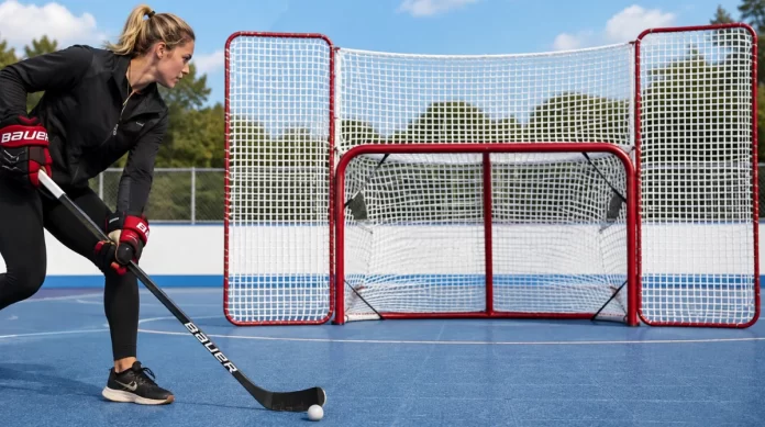 Test av Prosport Hockeymål Premium med bakre skyddsnät 183x122x75cm