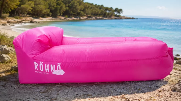 Test av Röhnö Chill luftsoffa rosa