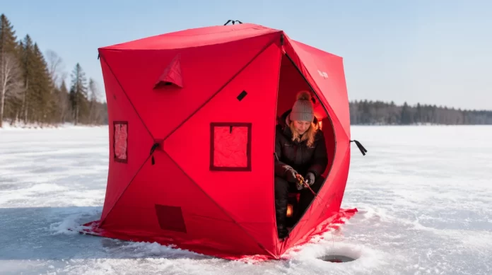 test-av-trekker-isfisketalt-3-personer Test av Trekker Isfisketält 3 personer