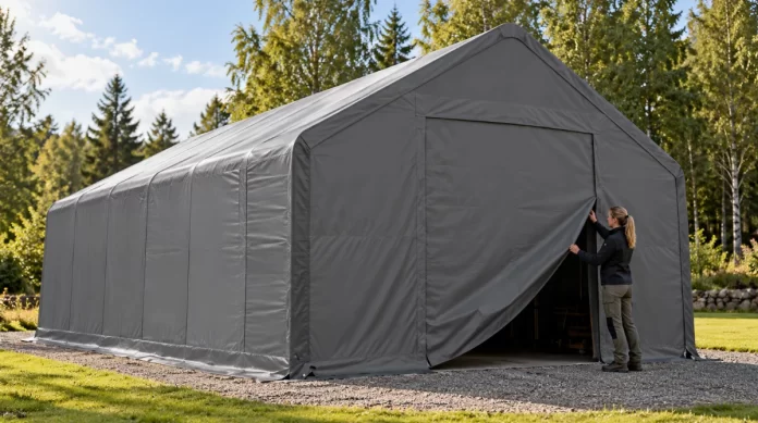 Test av Ranch tält Premium 9,15x12,2x6,1 m 900 g